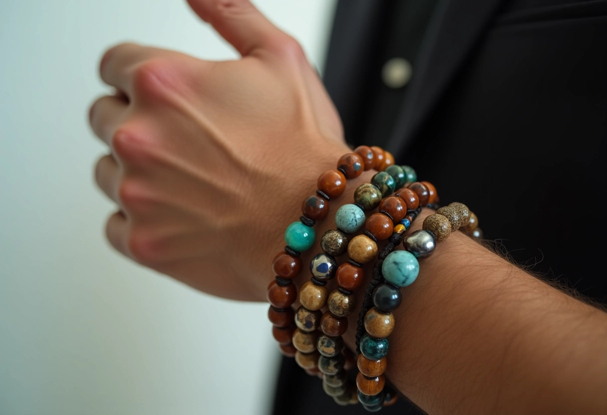 bracelet perles hommes